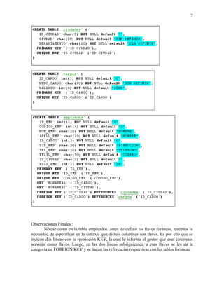 2. creación de tablas 2007