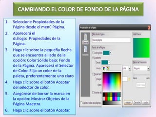 USANDO LA PALETA DE HERRAMIENTASSeleccione las herramientas Línea, Rectángulo o Elipse de la Paleta de Herramientas.Dibuje una forma en la página, tal cual como lo hizo cuando creó el primer botón. Si comete un error, puede usar el comando Deshacer del menú Editar para eliminar el cambio.Puede cambiar el  Color de Relleno, Patrón de Relleno, Color de línea, Ancho de Línea, y Estilo de la Línea del objeto usando los controles localizados a la derecha de la Paleta de Herramientas.
