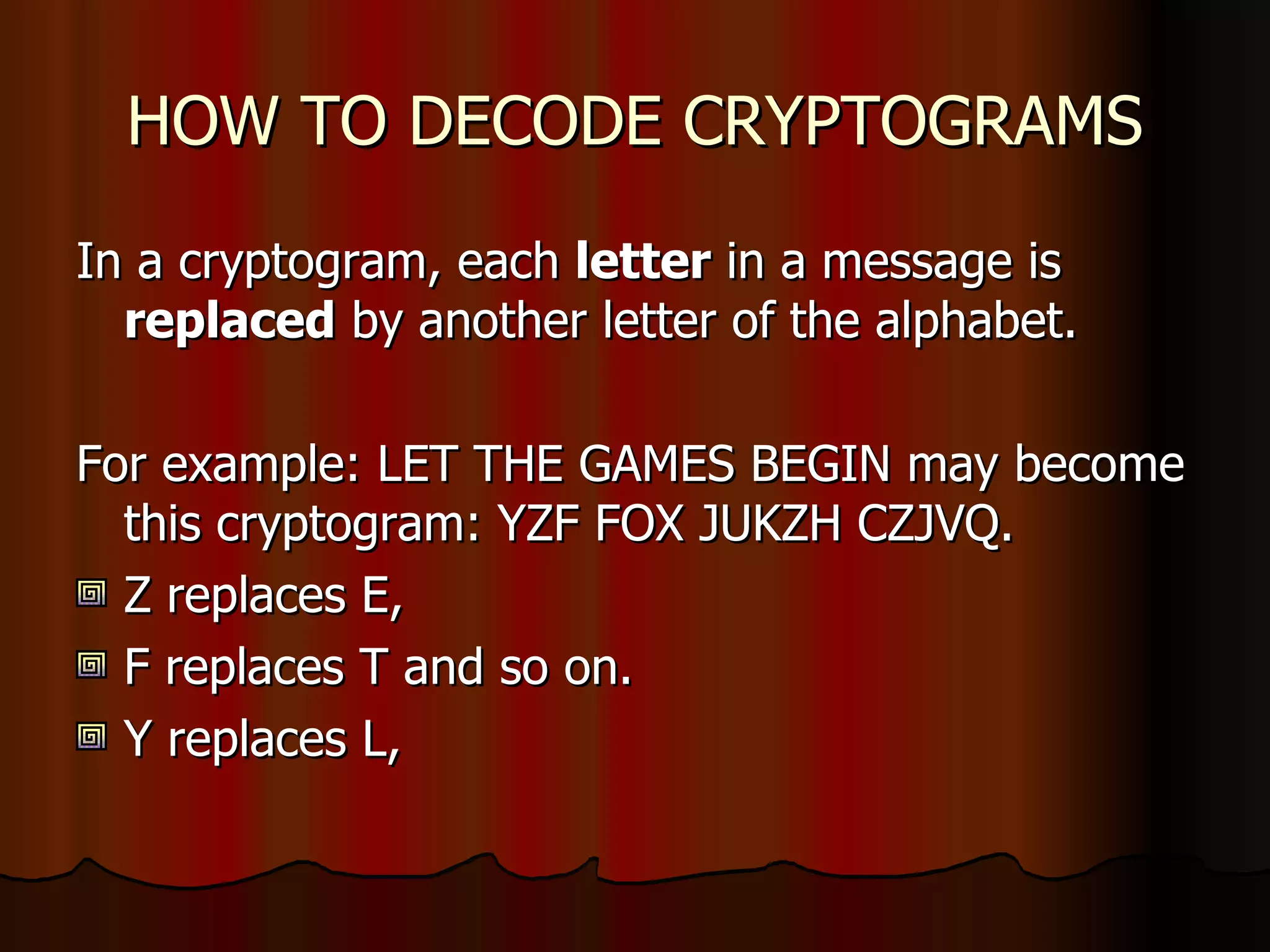 2 Cryptic Strategies Frame Game For Classroom Application | PPT