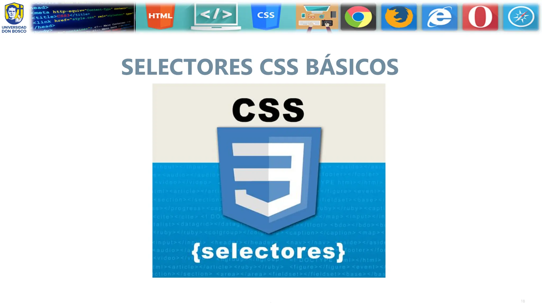 18
.
SELECTORES CSS BÁSICOS
 