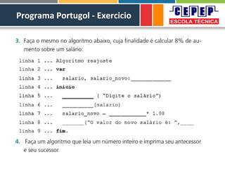 Programa Portugol - Exercicio
 