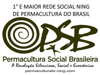 1° E MAIOR REDE SOCIAL NING
DE PERMACULTURA DO BRASIL
 