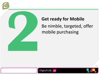 2Get ready for MobileBe nimble, targeted, offer mobile purchasing