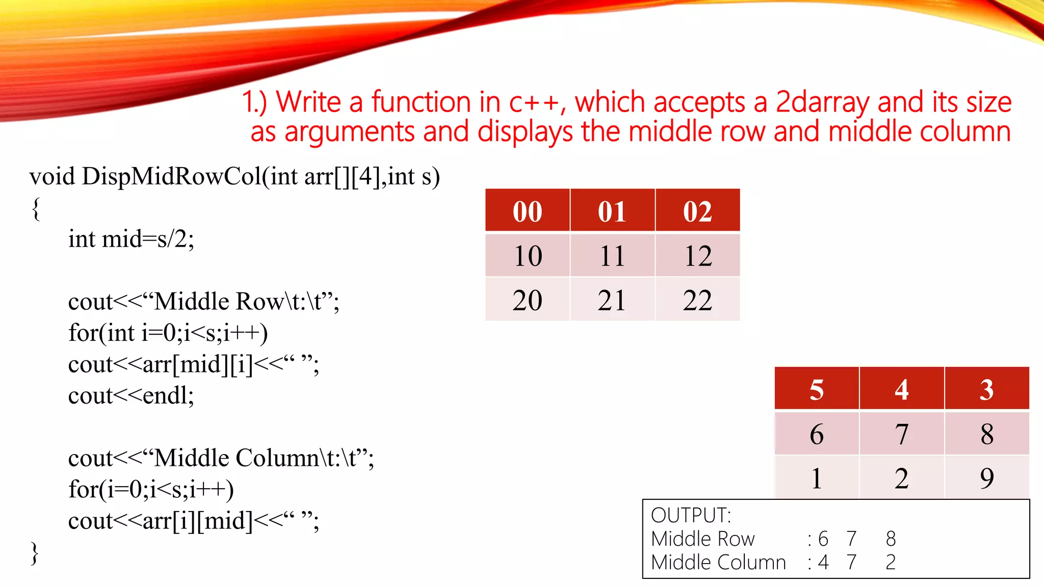 2 d array(part 2) || 2D ARRAY FUNCTION WRITING || GET 100% MARKS IN ...