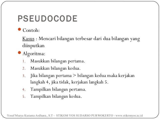 Contoh Algoritma Pseudocode