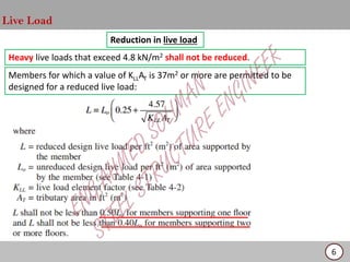 DEAD LOAD AND LIVE LOAD AND CRANELOAD ACCORDING TO ASCE | PDF