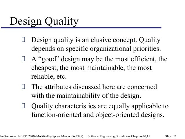 Characteristics Of Good Object Oriented Design In Software Engineering Characteristics Of Good Object Oriented Design In Software Engineering