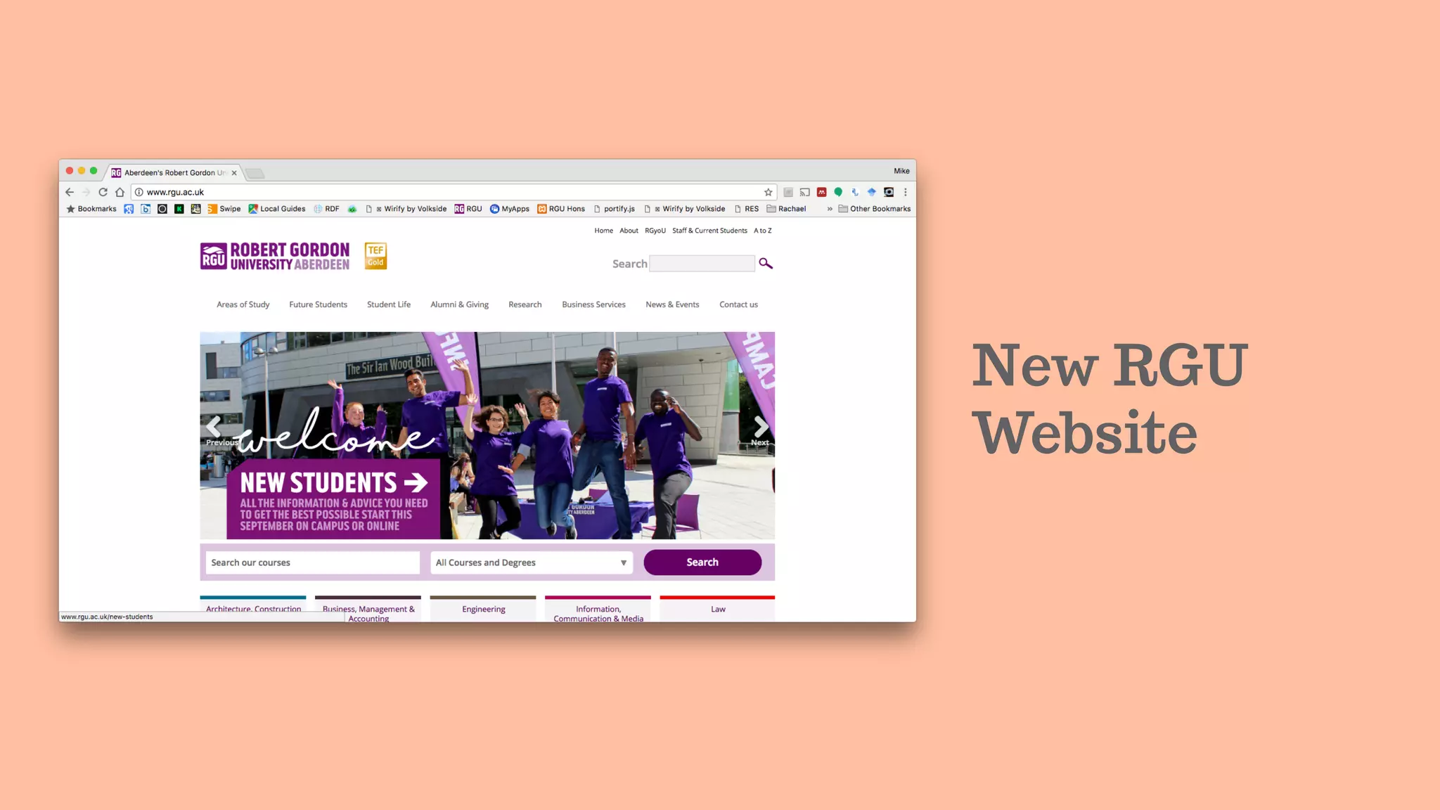 New RGU
Website
 