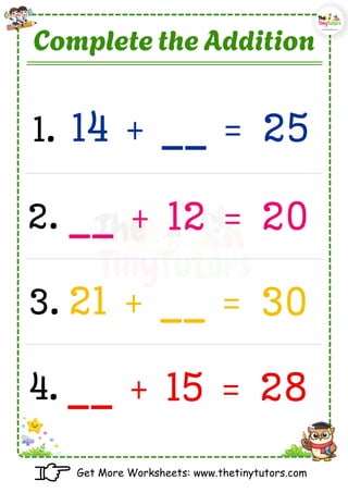 2 Digit Addition Worksheets for Grade 1 | Free Printable PDF | PDF