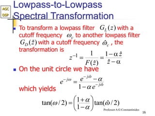 Iir Math Introduction, concepts, and mathematics of IIR filters.ppt