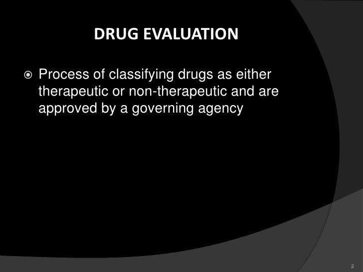 PHARMADRUG EVALUATION