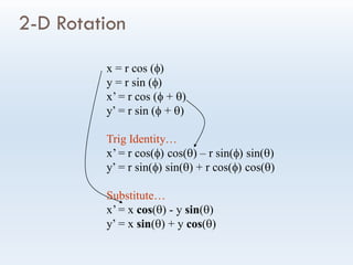 2-D_Transformations-2, Transformation,Matrix Representations and ...