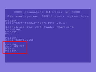 Commodore 64 の
文字コードに着目する
Forcus on charcode
of Commodore 64
 