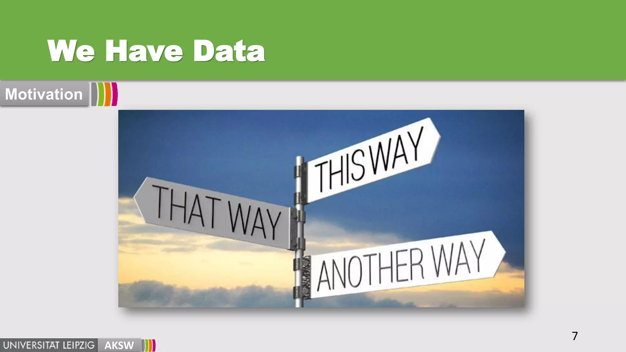 We Have Data
7
AKSW
Motivation
 