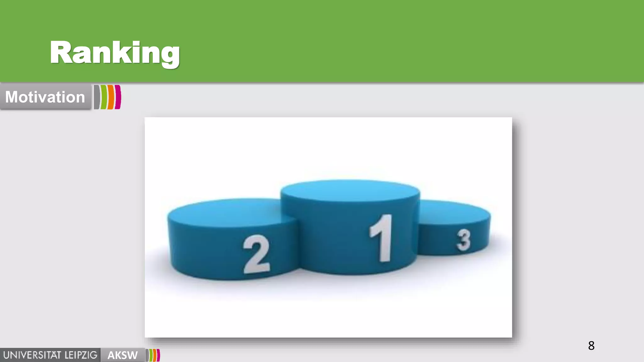 Ranking
8
AKSW
Motivation
 