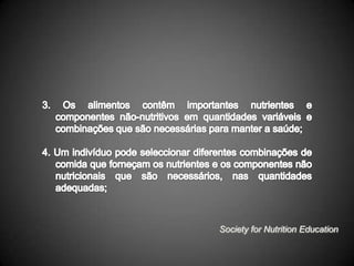 FibrasA Fibra Alimentar inclui um elevado número de substâncias que não são absorvidas ao nível intestinal, desempenhando um papel fundamental na saúde do trato intestinal devido ao seu importante papel na formação do bolo fecal.