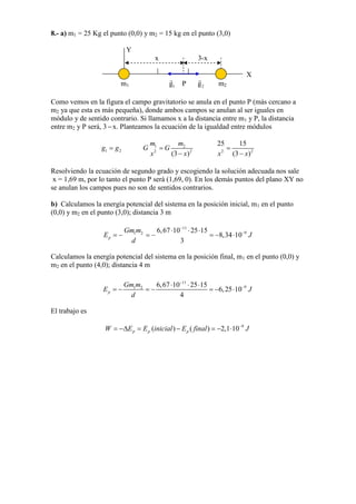 Ejercicios Selectividad Campo Gravitatorio