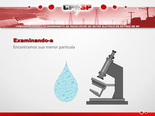 Examinando-a
Examinando-a
Encontramos sua menor partícula
 