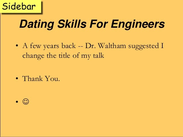 engineers dating The engineer of record is the registered professional engineer of the state of missouri responsible for signing, sealing and dating all submitted contract plans, job special provisions, standard plans and specifications. engineers dating The engineer of record is the registered professional engineer of the state of missouri responsible for signing, sealing and dating all submitted contract plans, job special provisions, standard plans and specifications.