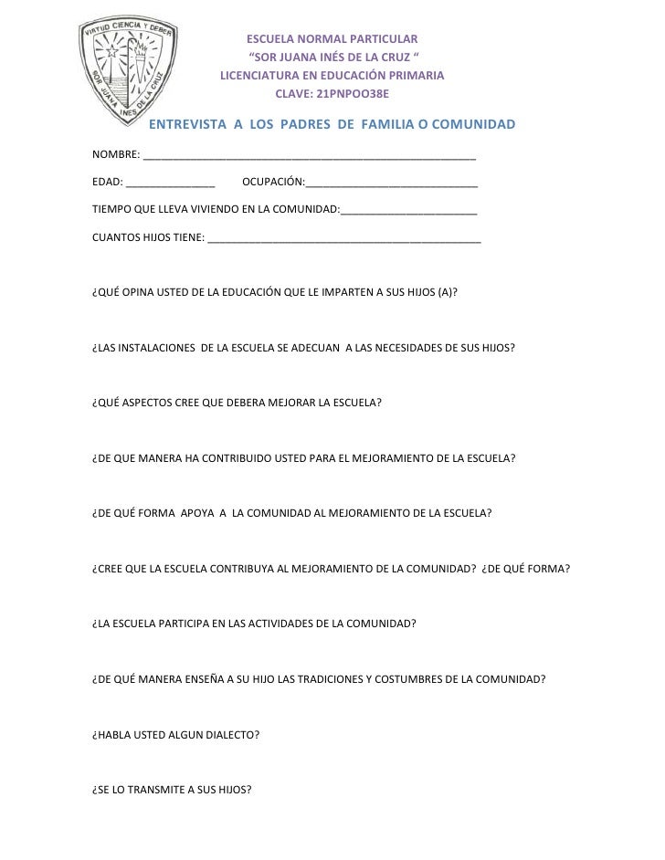 preguntas para una entrevista escolar a un familiar 2 entrevista a los padres de familia o comunidad preguntas para una entrevista escolar a un familiar 2 entrevista a los padres de familia o comunidad