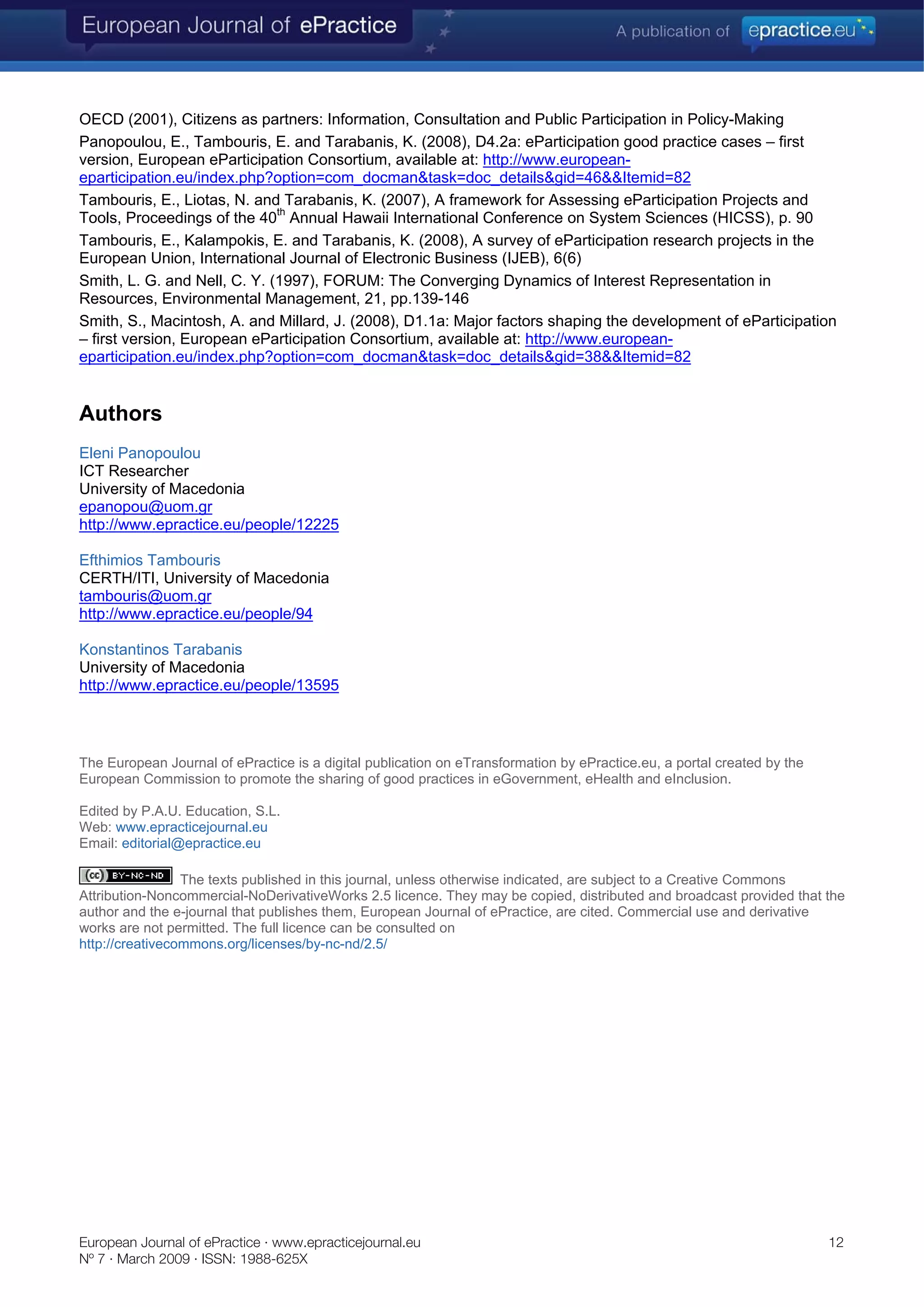 eParticipation initiatives: How is Europe progressing?