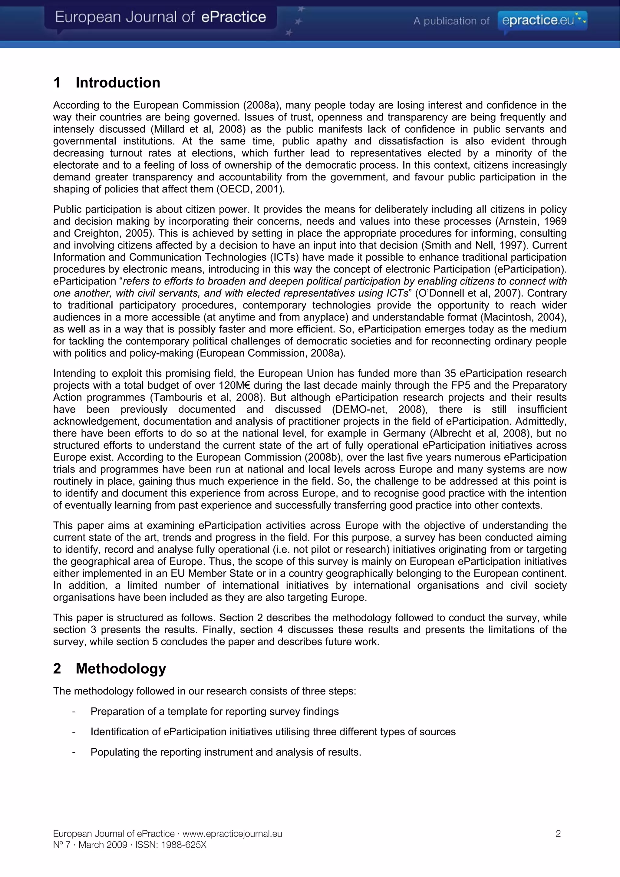 eParticipation initiatives: How is Europe progressing?