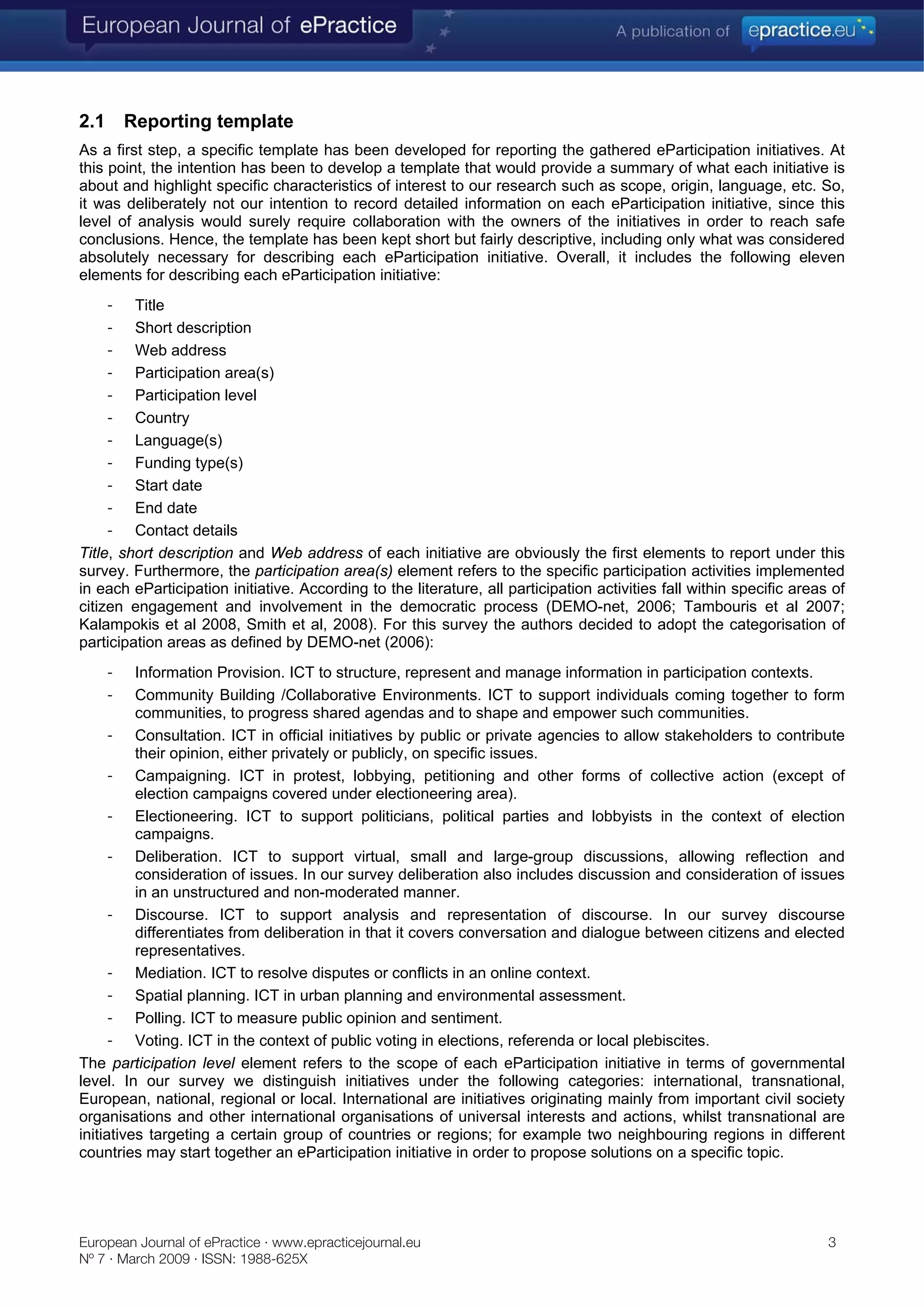 eParticipation initiatives: How is Europe progressing?