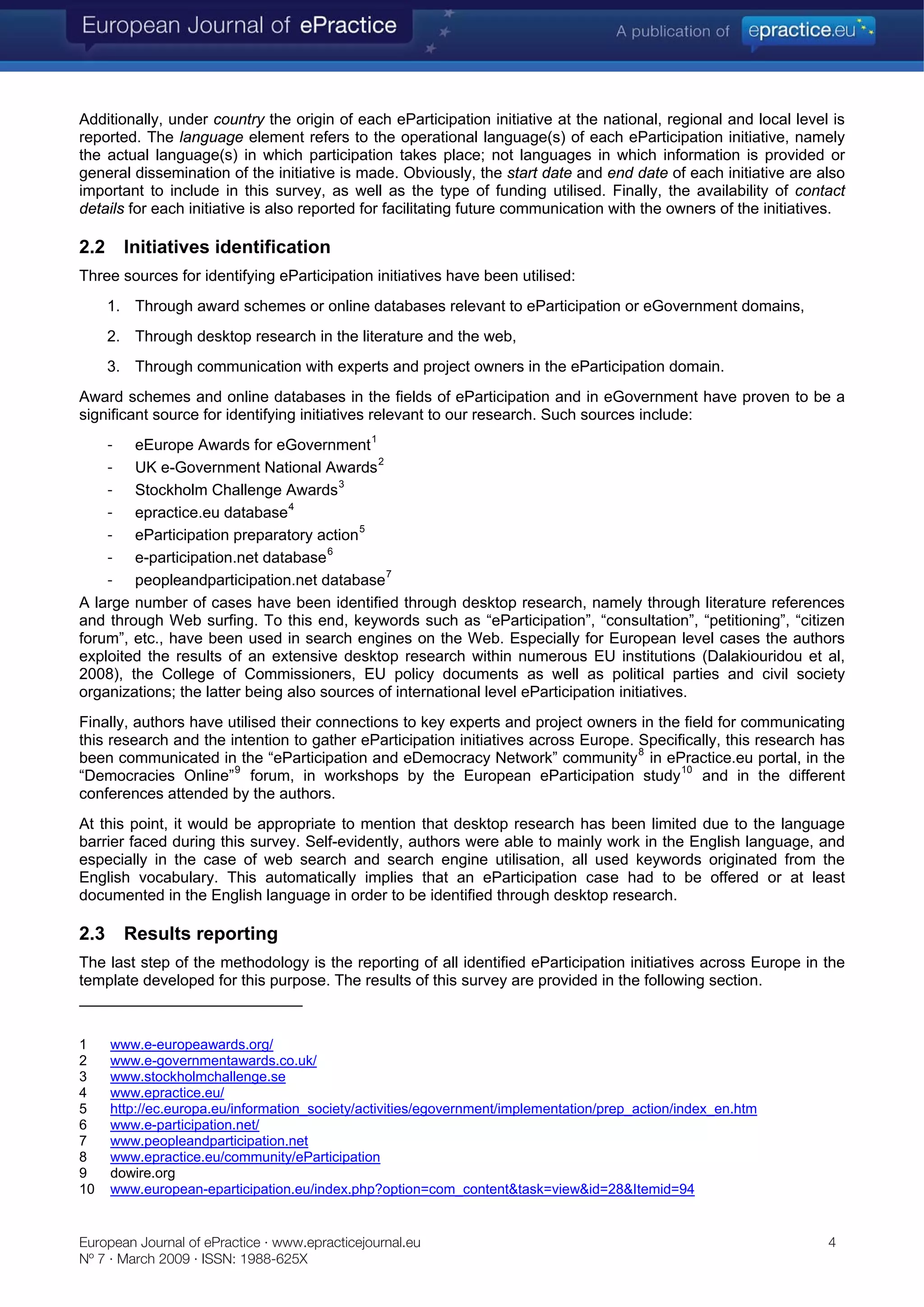 eParticipation initiatives: How is Europe progressing?