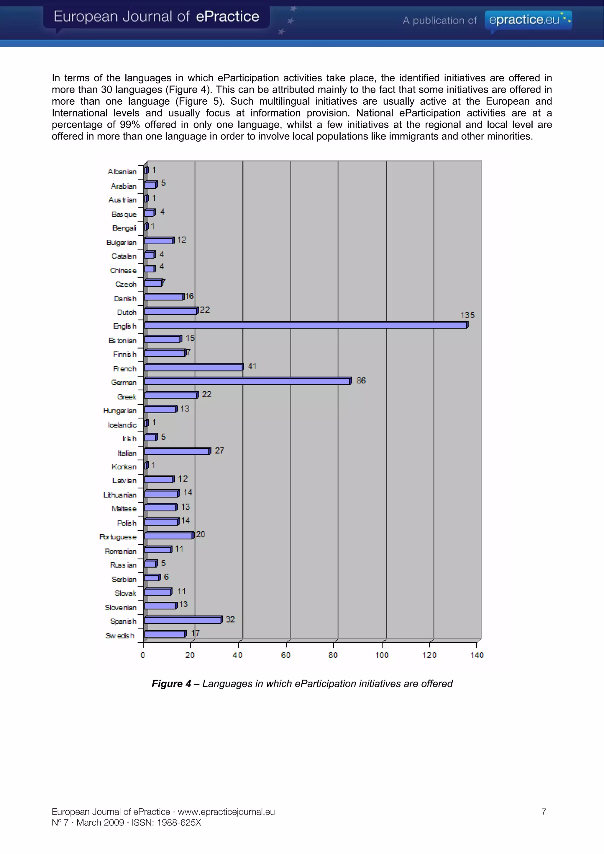 eParticipation initiatives: How is Europe progressing?