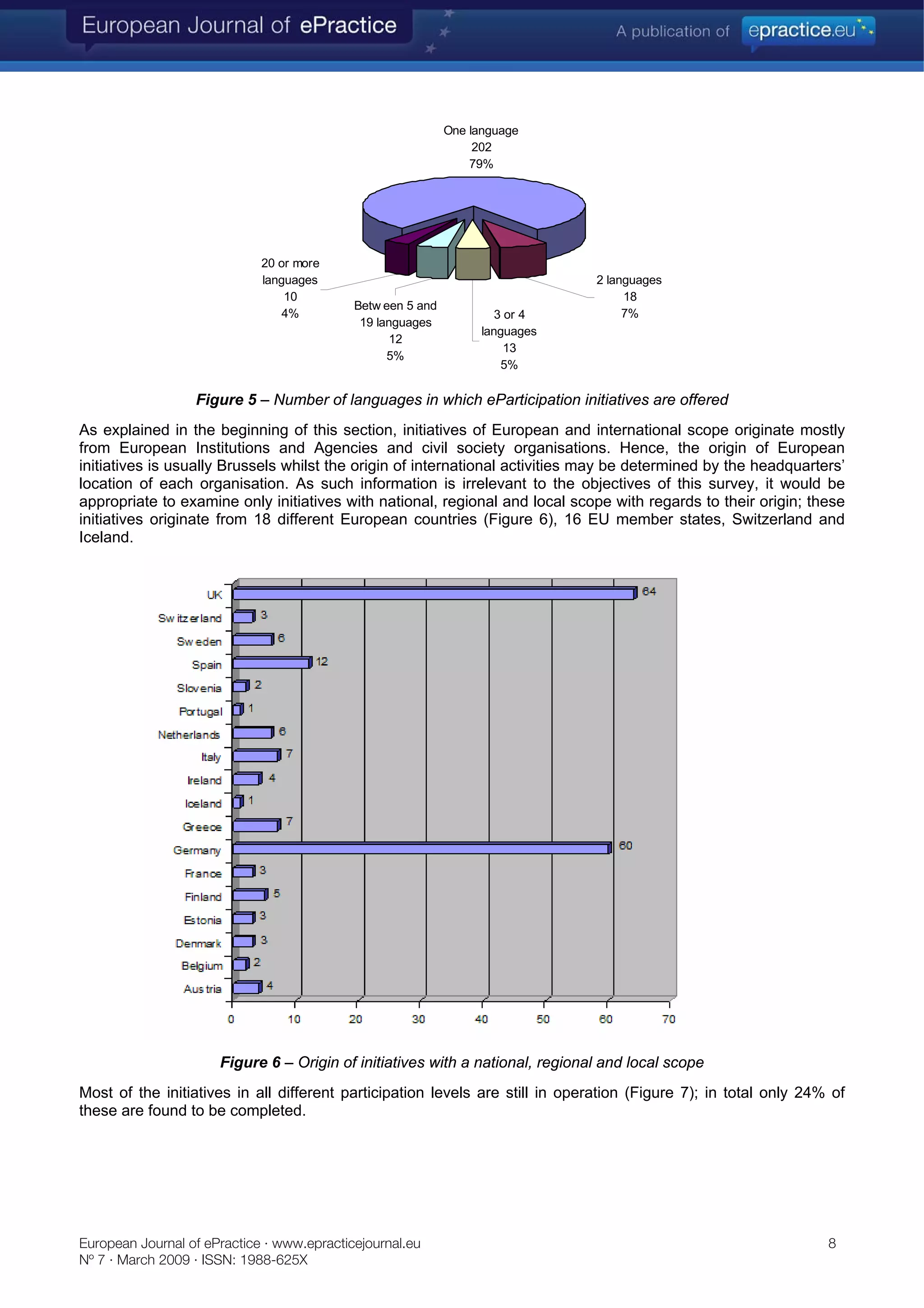 eParticipation initiatives: How is Europe progressing?