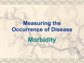 Measuring the Occurrence of Disease Morbidity 