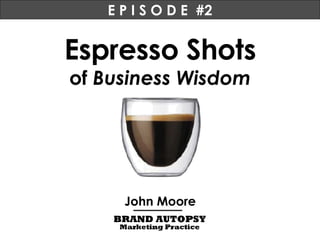 Espresso Shots of  Business Wisdom John Moore E P I S O D E  #2 