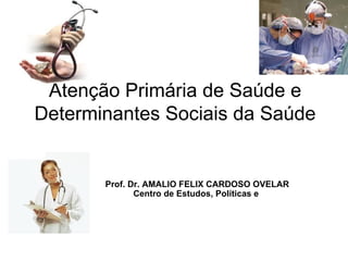 Atenção Primária de Saúde e
Determinantes Sociais da Saúde


       Prof. Dr. AMALIO FELIX CARDOSO OVELAR
              Centro de Estudos, Políticas e
 