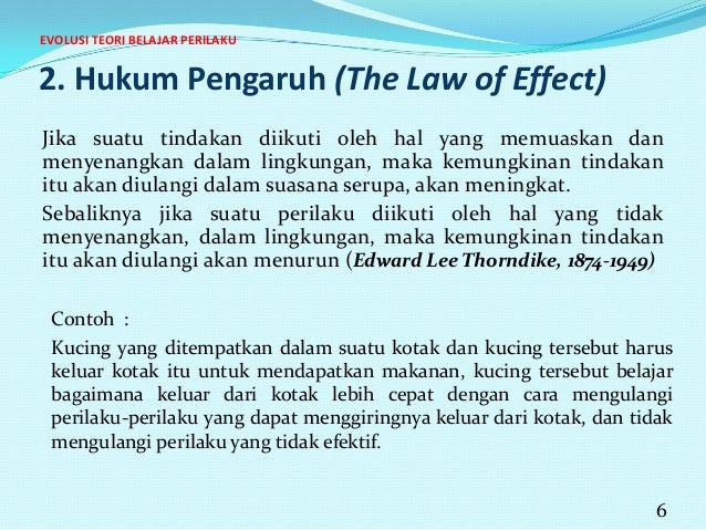 Evolusi teori belajar perilaku