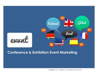 Conference & Exhibition Event Marketing 
richard@evvnt.com - Confidential – Do not distribute - evvnt ltd 2012 
 
