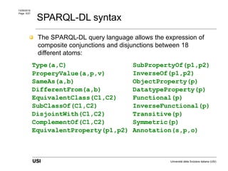 Nicoletta Fornara and Fabio Marfia | Modeling and Enforcing Access Control Obligations for SPARQL-DL Queries