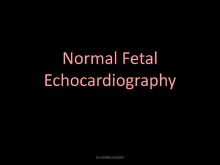 Normal Fetal
Echocardiography
Dr/AHMED ESAWY
 
