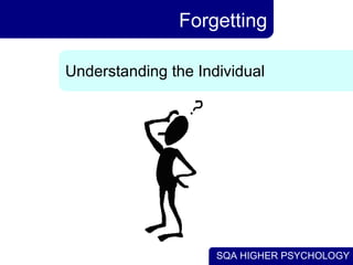 Forgetting Understanding the Individual 
