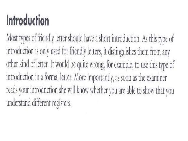 2 format of a friendly letter friendly letter introduction examples