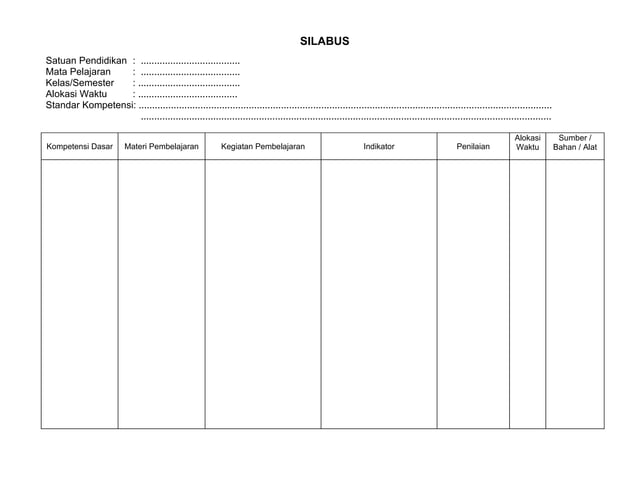 2. format silabus | DOC