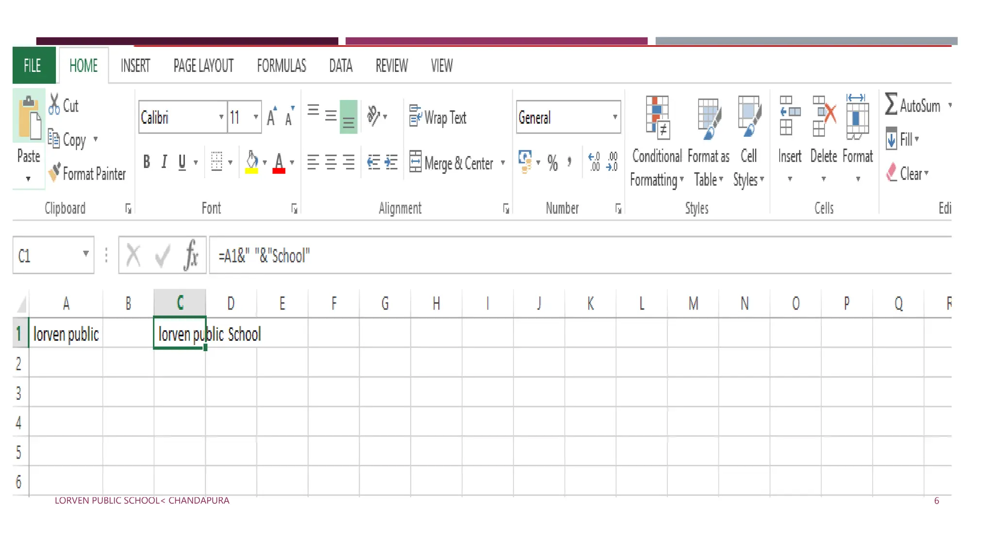 LORVEN PUBLIC SCHOOL< CHANDAPURA 6