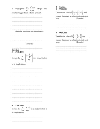 2.fraction | PDF | Physics | Science