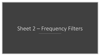Digital Image Processing - Frequency Filters | PPTX