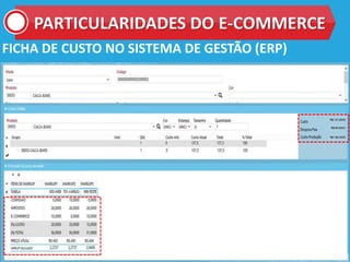 PARTICULARIDADES DO E-COMMERCE
FICHA DE CUSTO NO SISTEMA DE GESTÃO (ERP)
 