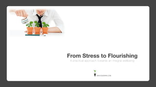 From Stress to Flourishing
A practical approach towards an integral wellbeing
VASCOGASPAR.COM
 