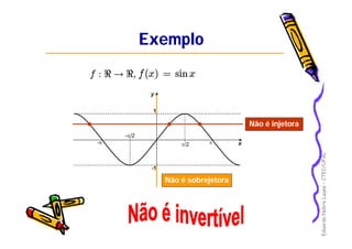 EduardoNobreLages–CTEC/UFAL
ExemploExemplo
Não é injetoraNão é injetora
Não é sobrejetoraNão é sobrejetora
 