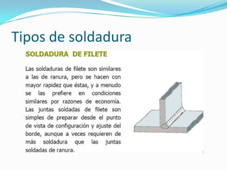Tipos de soldadura
 