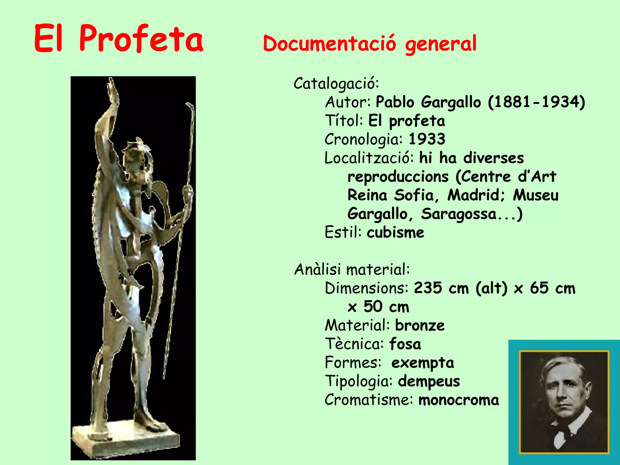 P. Gargallo: El profeta | PDF