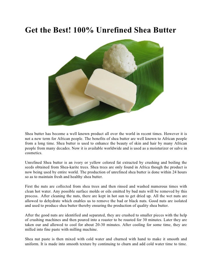 best unrefined shea butter