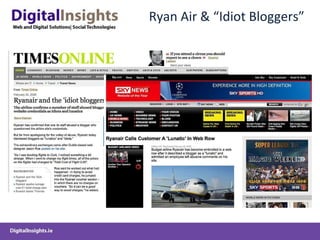 Ryan Air & “Idiot Bloggers” 